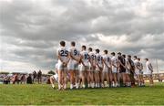 7 July 2018; Kildare players stand for the team photograph before the GAA Football All-Ireland Senior Championship Round 4 match between Fermanagh and Kildare at Páirc Tailteann in Navan, Co. Meath. Photo by Piaras Ó Mídheach/Sportsfile