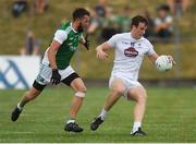 7 July 2018; Paddy Brophy of Kildare in action against James McMahon of Fermanagh during the GAA Football All-Ireland Senior Championship Round 4 match between Fermanagh and Kildare at Páirc Tailteann in Navan, Co. Meath. Photo by Piaras Ó Mídheach/Sportsfile