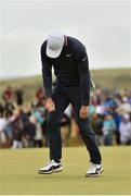8 July 2018; Rory McIlroy of Northern Ireland slumps over after missing a putt on the 9th green during Day Four of the Dubai Duty Free Irish Open Golf Championship at Ballyliffin Golf Club in Ballyliffin, Co. Donegal. Photo by Oliver McVeigh/Sportsfile