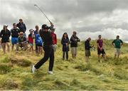 8 July 2018; Shane Lowry of Ireland plays his second shot on the 17th hole during Day Four of the Dubai Duty Free Irish Open Golf Championship at Ballyliffin Golf Club in Ballyliffin, Co. Donegal. Photo by Oliver McVeigh/Sportsfile