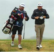 8 July 2018; Graeme McDowell of Northern Ireland, right, and his caddie Ken Convoy leave the 11th tee box during Day Four of the Dubai Duty Free Irish Open Golf Championship at Ballyliffin Golf Club in Ballyliffin, Co. Donegal. Photo by John Dickson/Sportsfile