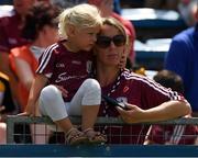 8 July 2018; Eleanor McClearn, three years, from Portumna, with her mother Brenda before the Leinster GAA Hurling Senior Championship Final Replay match between Kilkenny and Galway at Semple Stadium in Thurles, Co Tipperary. Photo by Ray McManus/Sportsfile
