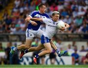 8 July 2018; Conor McCarthy of Monaghan in action against Kieran Lillis of Laois during the GAA Football All-Ireland Senior Championship Round 4 match between Laois and Monaghan at Páirc Tailteann in Navan, Co Meath. Photo by Ramsey Cardy/Sportsfile
