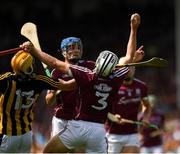 8 July 2018; Galway full back Daithí Burke wins possession during the Leinster GAA Hurling Senior Championship Final Replay match between Kilkenny and Galway at Semple Stadium in Thurles, Co Tipperary. Photo by Ray McManus/Sportsfile
