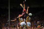 8 July 2018; Jonathan Glynn of Galway n action against Cillian Buckley, 6, and Padraig Walsh of Kilkenny during the Leinster GAA Hurling Senior Championship Final Replay match between Kilkenny and Galway at Semple Stadium in Thurles, Co Tipperary. Photo by Ray McManus/Sportsfile