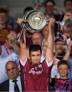8 July 2018; David Burke of Galway lifts the Bob O'Keeffe Cup following the Leinster GAA Hurling Senior Championship Final Replay match between Kilkenny and Galway at Semple Stadium in Thurles, Co Tipperary. Photo by Eóin Noonan/Sportsfile