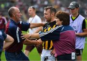 8 July 2018; Richie Hogan of Kilkenny with Galway supporters after the Leinster GAA Hurling Senior Championship Final Replay match between Kilkenny and Galway at Semple Stadium in Thurles, Co Tipperary. Photo by Brendan Moran/Sportsfile
