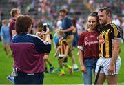 8 July 2018; Richie Hogan of Kilkenny with Galway supporters after the Leinster GAA Hurling Senior Championship Final Replay match between Kilkenny and Galway at Semple Stadium in Thurles, Co Tipperary. Photo by Brendan Moran/Sportsfile