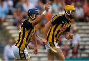 8 July 2018; Ger Aylward of Kilkenny, left, celebrates after scoring his side's first goal during the Leinster GAA Hurling Senior Championship Final Replay match between Kilkenny and Galway at Semple Stadium in Thurles, Co Tipperary. Photo by Brendan Moran/Sportsfile