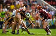 8 July 2018; Padraig Walsh of Kilkenny and Jonathan Glynn and Conor Whelan of Galway contest possession during the Leinster GAA Hurling Senior Championship Final Replay match between Kilkenny and Galway at Semple Stadium in Thurles, Co Tipperary. Photo by Brendan Moran/Sportsfile