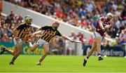 8 July 2018; Joe Canning of Galway gets a shot in ahead of Paddy Deegan, left, and James Maher of Kilkenny during the Leinster GAA Hurling Senior Championship Final Replay match between Kilkenny and Galway at Semple Stadium in Thurles, Co Tipperary. Photo by Brendan Moran/Sportsfile