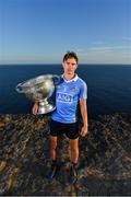 10 July 2018; Michael Fitzsimons of Dublin with the Sam Maguire Cup in attendance during the GAA Hurling and Football All Ireland Senior Championship Series National Launch at Dun Aengus in the Aran Islands, Co Galway. Photo by Brendan Moran/Sportsfile