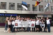 10 July 2018; Dundalk supporters on their arrival to Tallinn ahead of the UEFA Europa League 1st Qualifying Round First Leg match between Levadia Tallinn and Dundalk on Thursday. Photo by Matt Browne/Sportsfile