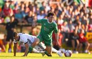 10 July 2018; Barry McNamee of Cork City in action against Mateusz Wieteska of Legia Warsaw during the UEFA Champions League 1st Qualifying Round First Leg between Cork City and Legia Warsaw at Turner's Cross in Cork. Photo by Eóin Noonan/Sportsfile