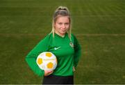 11 July 2018; Laura Shankland of Greystones United AFC during a Continental Tyres Under 17 Women's National League launch at the FAI HQ in Abbotstown, Dublin. Photo by Piaras Ó Mídheach/Sportsfile