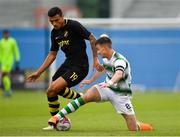 12 July 2018; Ronan Finn of Shamrock Rovers in action against Ahmed Yasin of AIK during the UEFA Europa League 1st Qualifying Round First Leg match between Shamrock Rovers and AIK at Tallaght Stadium, Dublin. Photo by Brendan Moran/Sportsfile