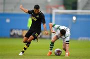 12 July 2018; Ronan Finn of Shamrock Rovers in action against Ahmed Yasin of AIK during the UEFA Europa League 1st Qualifying Round First Leg match between Shamrock Rovers and AIK at Tallaght Stadium, Dublin. Photo by Brendan Moran/Sportsfile