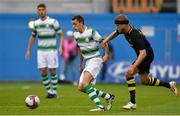 12 July 2018; Sean Kavanagh of Shamrock Rovers in action against Daniel Sundgren of AIK during the UEFA Europa League 1st Qualifying Round First Leg match between Shamrock Rovers and AIK at Tallaght Stadium, Dublin. Photo by Brendan Moran/Sportsfile