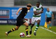 12 July 2018; Dan Carr of Shamrock Rovers in action against Daniel Sundgren of AIK during the UEFA Europa League 1st Qualifying Round First Leg match between Shamrock Rovers and AIK at Tallaght Stadium, Dublin. Photo by Brendan Moran/Sportsfile