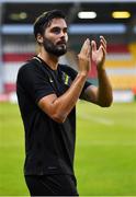 12 July 2018; Denni Avdic of AIK applauds fans after the UEFA Europa League 1st Qualifying Round First Leg match between Shamrock Rovers and AIK at Tallaght Stadium, Dublin. Photo by Brendan Moran/Sportsfile