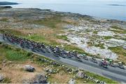 13 July 2018; A general view of the action as the peloton pass through the Burren during the Eurocycles Eurobaby Junior Tour of Ireland 2018 Stage Four, Ennis to Ballyvaughan. Photo by Stephen McMahon/Sportsfile