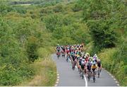 13 July 2018; A general view of the action on the category one climb of Corkscrew Hill during the Eurocycles Eurobaby Junior Tour of Ireland 2018 Stage Four, Ennis to Ballyvaughan. Photo by Stephen McMahon/Sportsfile