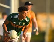 29 June 2018; Stefan Okunbor of Kerry during the EirGrid Munster GAA Football U20 Championship Final match between Kerry and Cork at Austin Stack Park in Tralee, Kerry. Photo by Piaras Ó Mídheach/Sportsfile