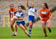14 July 2018; Niamh Callan of Monaghan in action against Clodagh McCambridge of Armagh during the TG4 All-Ireland Ladies Football Senior Championship Group 2 Round 1 match between Armagh and Monaghan at St Tiernach's Park, in Clones, Monaghan. Photo by Oliver McVeigh/Sportsfile