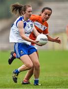 14 July 2018; Rosemary Courtney of Monaghan in action against Megan Sheridan of Armagh during the TG4 All-Ireland Ladies Football Senior Championship Group 2 Round 1 match between Armagh and Monaghan at St Tiernach's Park, in Clones, Monaghan. Photo by Oliver McVeigh/Sportsfile