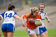 14 July 2018; Fionnuala McKenna of Armagh in action against Niamh Callan of Monaghan during the TG4 All-Ireland Ladies Football Senior Championship Group 2 Round 1 match between Armagh and Monaghan at St Tiernach's Park, in Clones, Monaghan. Photo by Oliver McVeigh/Sportsfile