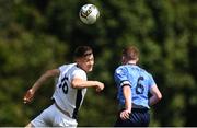 14 July 2018; Niall Barr of Bray Wanderers in action against Sean Quinn of UCD during the SSE Airticity National U19 League match between UCD and Bray Wanderers at UCD Bowl, in Belfield, Dublin. Photo by David Fitzgerald/Sportsfile
