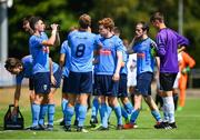 14 July 2018; Players from both sides take a water break during the SSE Airticity National U19 League match between UCD and Bray Wanderers at UCD Bowl, in Belfield, Dublin. Photo by David Fitzgerald/Sportsfile