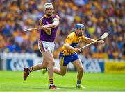 14 July 2018; Liam Ryan of Wexford in action against Shane O'Donnell of Clare during the GAA Hurling All-Ireland Senior Championship Quarter-Final match between Clare and Wexford at Páirc Ui Chaoimh in Cork. Photo by Brendan Moran/Sportsfile