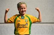 14 July 2018; Donegal supporter Emma Lawlor, age 11, from County Westmeath prior to the GAA Football All-Ireland Senior Championship Quarter-Final Group 2 Phase 1 match between Dublin and Donegal at Croke Park, in Dublin. Photo by David Fitzgerald/Sportsfile