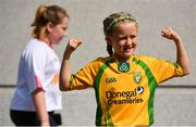 14 July 2018; Donegal supporter Emma Lawlor, age 11, from County Westmeath prior to the GAA Football All-Ireland Senior Championship Quarter-Final Group 2 Phase 1 match between Dublin and Donegal at Croke Park, in Dublin. Photo by David Fitzgerald/Sportsfile
