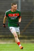 14 July 2018; Ryan O'Donoghue of Mayo celebrates scoring his side's first goal past Derry goalkeeper Oran Martin during the EirGrid GAA Football All-Ireland U20 Championship Semi-Final match between Mayo and Derry at Páirc Seán Mac Diarmada, in Carrick-on-Shannon. Photo by Piaras Ó Mídheach/Sportsfile