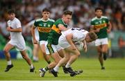 14 July 2018; Jimmy Hyland of Kildare in action Michael Reidy of Kerry during the EirGrid GAA Football All-Ireland U20 Championship Semi-Final match between Kildare and Kerry at the Gaelic Grounds, Limerick. Photo by Ray Ryan/Sportsfile