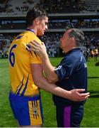 14 July 2018; Wexford manager Davy Fitzgerald congratulates Conor Cleary of Clare after the GAA Hurling All-Ireland Senior Championship Quarter-Final match between Clare and Wexford at Páirc Ui Chaoimh in Cork. Photo by Brendan Moran/Sportsfile