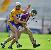 14 July 2018; Conor Cleary of Clare in action against Harry Kehoe of Wexford during the GAA Hurling All-Ireland Senior Championship Quarter-Final match between Clare and Wexford at Páirc Ui Chaoimh in Cork. Photo by Brendan Moran/Sportsfile