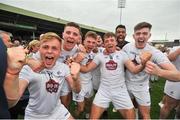 14 July 2018; Kildare players celebrate after beating Kerry in  the EirGrid GAA Football All-Ireland U20 Championship Semi-Final match between Kildare and Kerry at the Gaelic Grounds, Limerick. Photo by Ray Ryan/Sportsfile