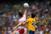 14 July 2018; Connor McAliskey of Tyrone in action against David Murray of Roscommon during the GAA Football All-Ireland Senior Championship Quarter-Final Group 2 Phase 1 match between Tyrone and Roscommon at Croke Park in Dublin. Photo by Ray McManus/Sportsfile
