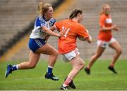 14 July 2018; Aoife McCoy of Armagh in action against Aoife McAnespie of Monaghan during the TG4 All-Ireland Ladies Football Senior Championship Group 2 Round 1 match between Armagh and Monaghan at St Tiernach's Park, in Clones, Monaghan. Photo by Oliver McVeigh/Sportsfile