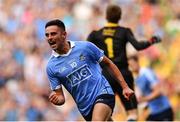 14 July 2018; Niall Scully of Dublin celebrates after scoring his side's first goal during the GAA Football All-Ireland Senior Championship Quarter-Final Group 2 Phase 1 match between Dublin and Donegal at Croke Park, in Dublin. Photo by David Fitzgerald/Sportsfile