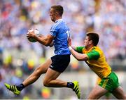 14 July 2018; Paul Mannion of Dublin in action against Eoghan Bán Gallagher of Donegal during the GAA Football All-Ireland Senior Championship Quarter-Final Group 2 Phase 1 match between Dublin and Donegal at Croke Park, in Dublin. Photo by David Fitzgerald/Sportsfile