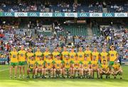 14 July 2018; The Donegal squad before the GAA Football All-Ireland Senior Championship Quarter-Final Group 2 Phase 1 match between Dublin and Donegal at Croke Park in Dublin. Photo by Ray McManus/Sportsfile