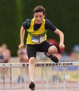 14 July 2018; Johnny Murphy from Liscarroll A.C. Co Cork who came second in the boys under-13 60m hurdles during the Irish Life Health National T&F Juvenile Day one at Tullamore Harriers Stadium, in Tullamore, Co. Offaly. Photo by Matt Browne/Sportsfile