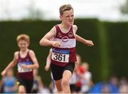 14 July 2018; Conor Liston from Mullingar Harriers A.C. Co Westmeath who won the boys under-12 600m during the Irish Life Health National T&F Juvenile Day one at Tullamore Harriers Stadium, in Tullamore, Co. Offaly. Photo by Matt Browne/Sportsfile