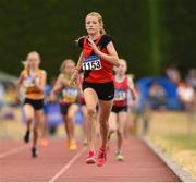14 July 2018; Saoirse Fitzgerald from Lucan Harriers A.C. Co Dublin who won the girls-12 600m during the Irish Life Health National T&F Juvenile Day one at Tullamore Harriers Stadium, in Tullamore, Co. Offaly. Photo by Matt Browne/Sportsfile