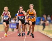 14 July 2018; Nicole Dinan from Leevale A.C. Co Cork who won the girls under-13 600m during the Irish Life Health National T&F Juvenile Day one at Tullamore Harriers Stadium, in Tullamore, Co. Offaly. Photo by Matt Browne/Sportsfile