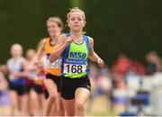 14 July 2018; Aoife Brown from Metro St. Brigid's A.C. Co Dublin who won the girls under-14 800m during the Irish Life Health National T&F Juvenile Day one at Tullamore Harriers Stadium, in Tullamore, Co. Offaly. Photo by Matt Browne/Sportsfile